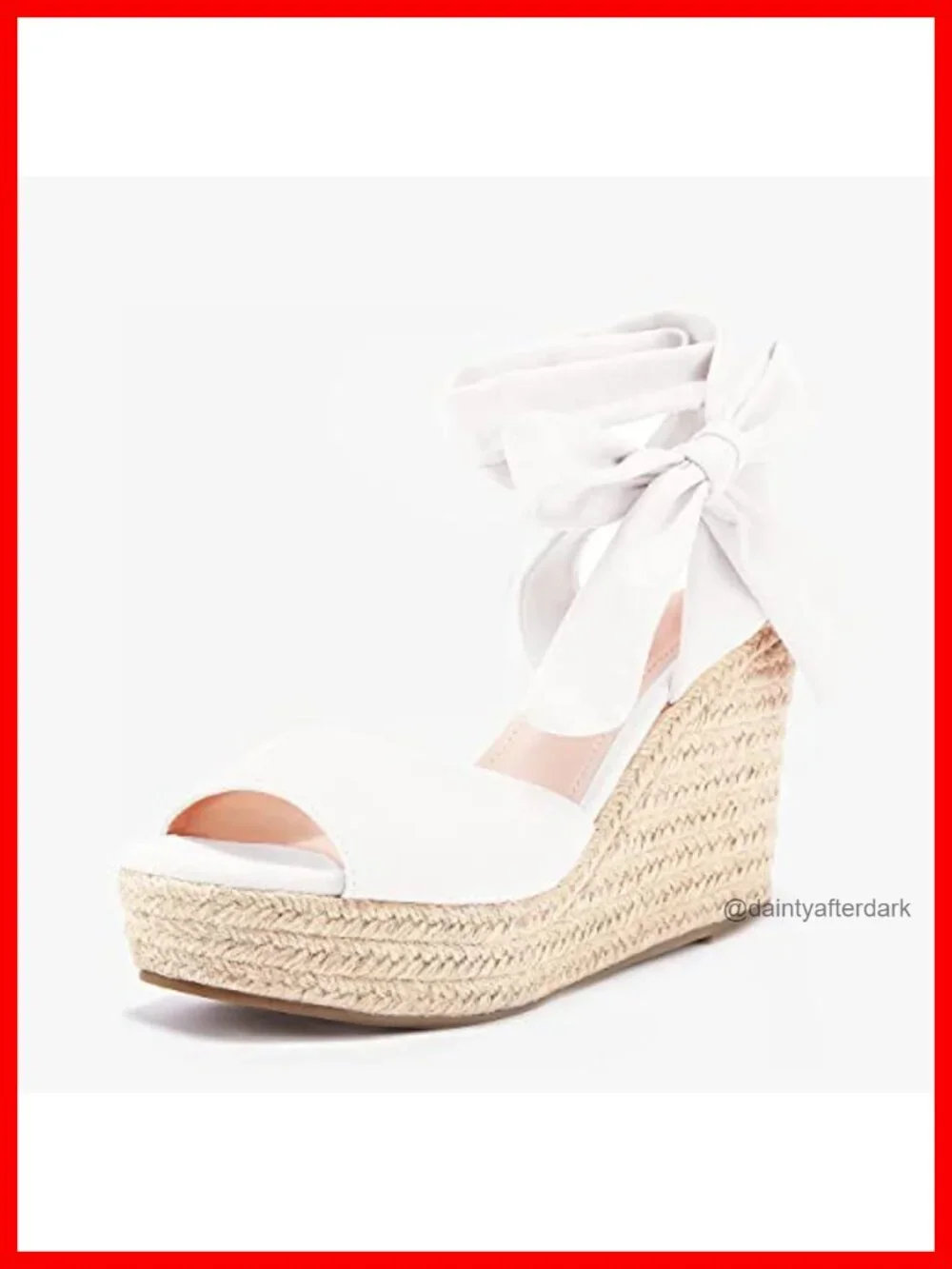 Womens Espadrilles Wedges Sandals Open Toe Lace Up Platform Ankle Strap Summer
